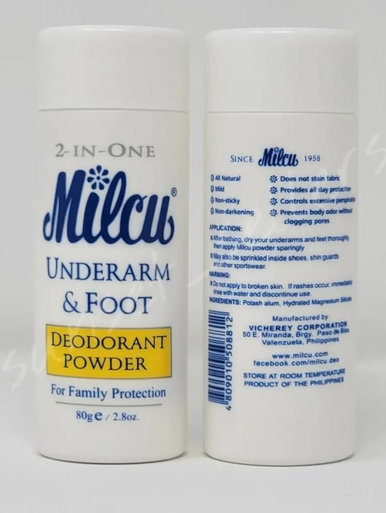 Amazon.com : Milcu Underarm & Foot Deodorant Powder 80 grams